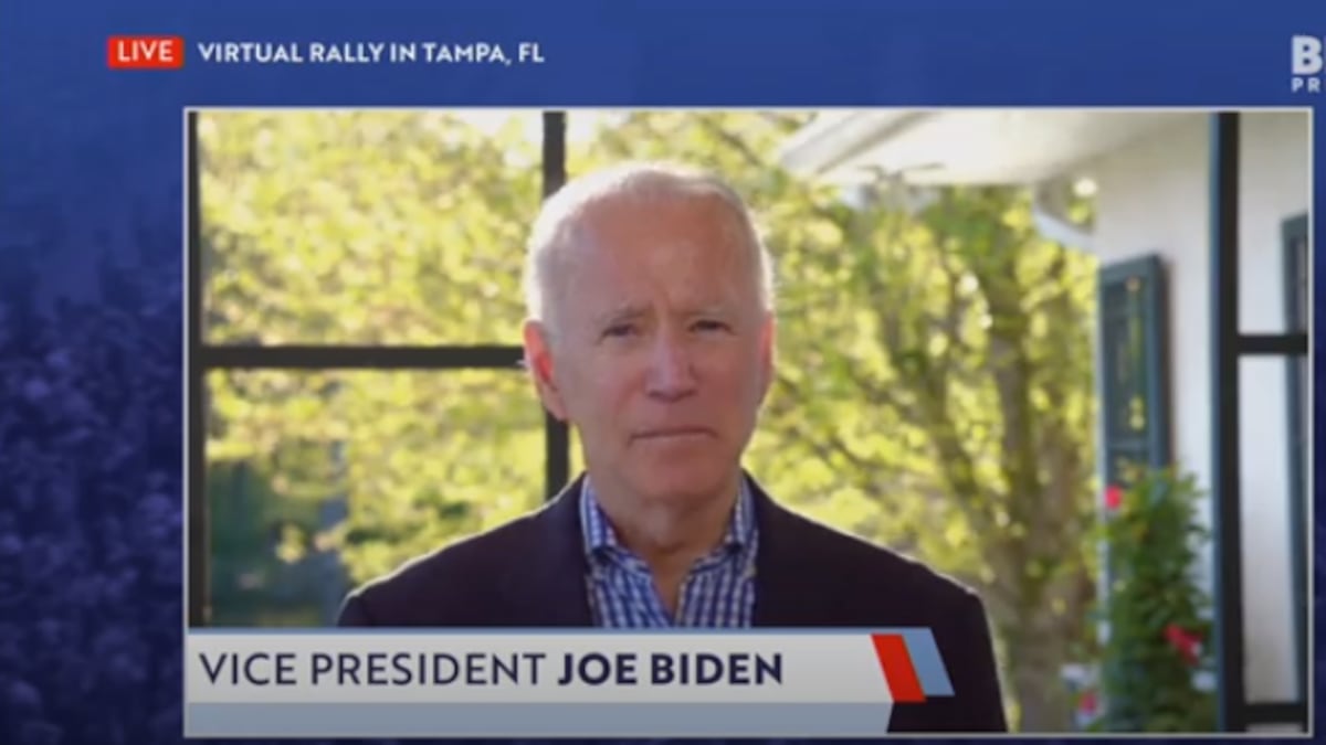 Biden Florida Rally Joe Biden hosted a virtual campaign rally in Tampa. It didn’t go great.