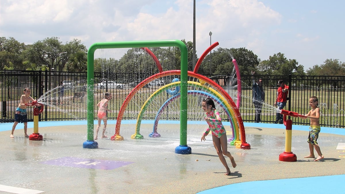 Boca Raton Splash Pad Pasco County debuts its new splash pad to beat the summer heat